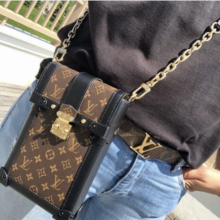 Shop Louis Vuitton Vertical trunk pochette (M63913) by design◇base