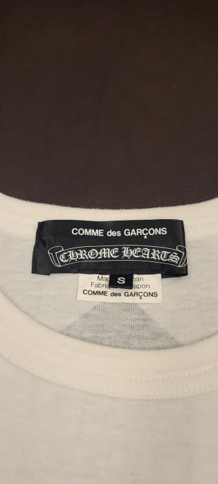 二手美品】Chrome Hearts X Comme des garcons 聯名限量T恤（白