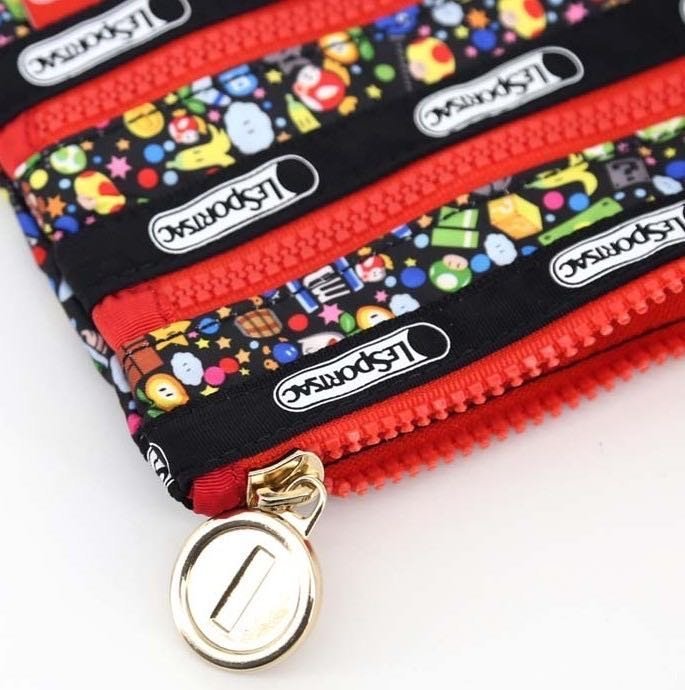 限量促銷商 現貨 LeSportsac x Nintendo 3 zip 瑪麗歐 化妝包 收納袋 瑪利歐 任天堂 7158 降落傘防水