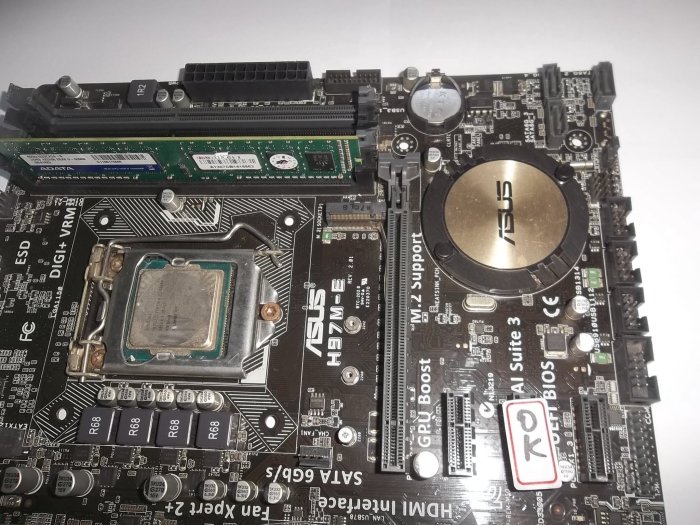 1150,華碩,ASUS,H97M-E主機板.含CPU,D3-2G記憶體,威剛,良品