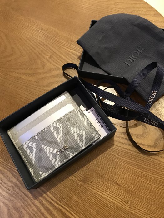 2022 Dior cd diamond 系列kim Jones 灰色 信用卡夾card holder