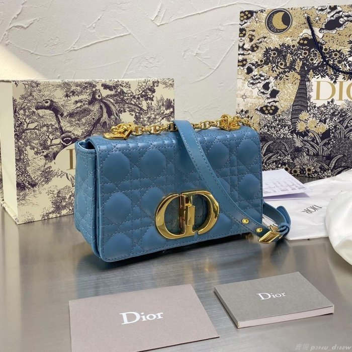 【Beibei二手】CARO 手袋  Dior七格 藤格紋菱格包 斜背斜挎包 單肩包 女包 包包 CD扣翻蓋包 蒙田包