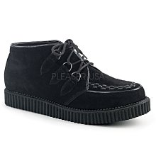 Shoes InStyle《一吋》美國品牌 DEMONIA 原廠正品英式搖滾龐克歌德麂皮平底鞋 有大尺碼『黑色』