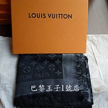 【巴黎王子1號店】《Louis Vuitton LV》Monogram Shine M75123 黑色 披肩圍巾~預購