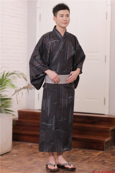 02日本男士和服浴衣 傳統正裝 和服套裝 COS 花火大會 日式家居服