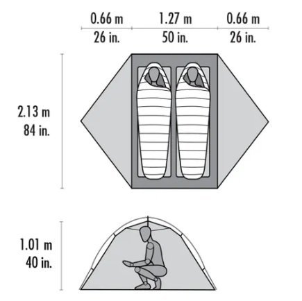 【MSR】11572 Hubba Hubba Shield 2人帳 1.3 kg 自立帳 雙門 登山帳 台灣公司貨保固