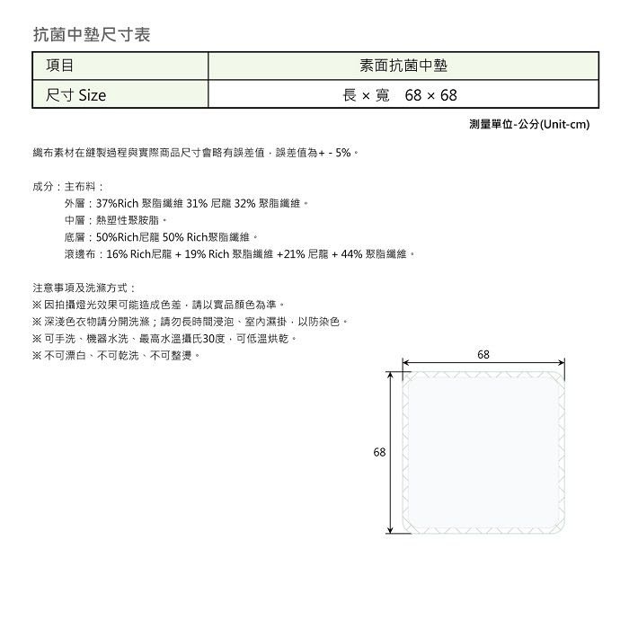 抗菌除臭防水墊(68x68公分)－#尿布墊#防水墊#抗菌防水墊#抗菌尿布墊#防水床墊#看護墊#防水看護墊#照護墊#長照2.0#防污墊#防水防污墊