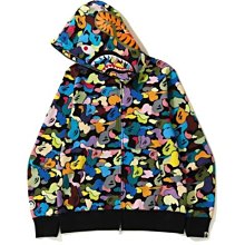 日貨代購CITY】A Bathing APE MULTI CAMO SHARK FULL ZIP HOODIE 現貨