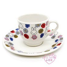 ♥小花花日本精品♥米飛兔 陶瓷咖啡杯盤組~3