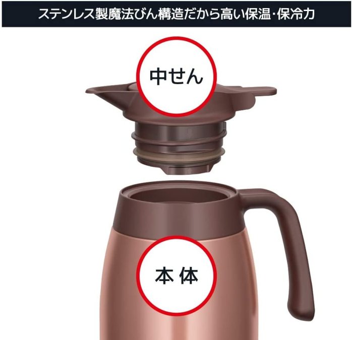 日本原裝 THERMOS 不銹鋼真空保溫壺 TTB-1500 1.5L 保溫瓶 保冷壺 保溫保冷 宿舍 辦公室❤JP