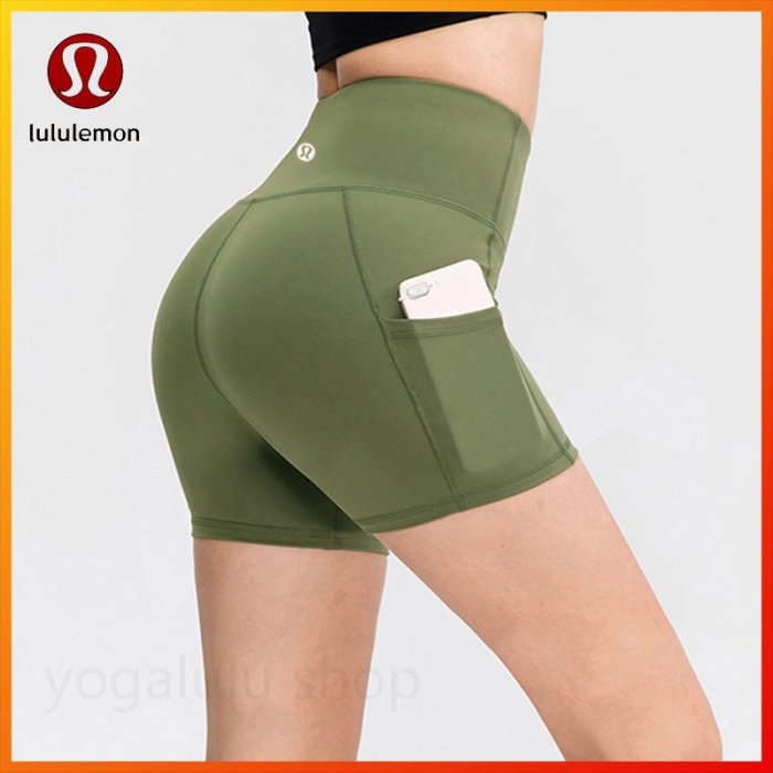 Coco衫-Lululemon 新款瑜伽短褲,帶側袋,適合跑步 12427-質量保障