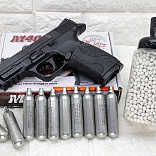 [01] KWC S&W MP40 CO2槍 + CO2小鋼瓶 + 奶瓶 ( KC48 大嘴鳥手槍直壓槍BB槍