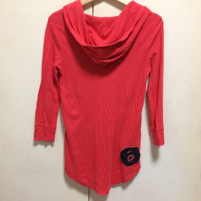 ❤夏莎shasa❤專櫃品牌a la sha可愛橘紅色連帽彈性長袖上衣/1元起標