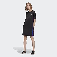 【Dr.Shoes 】Adidas Dress 女裝 黑 桃紫 花卉 長版上衣 連身裙 洋裝 FL0041