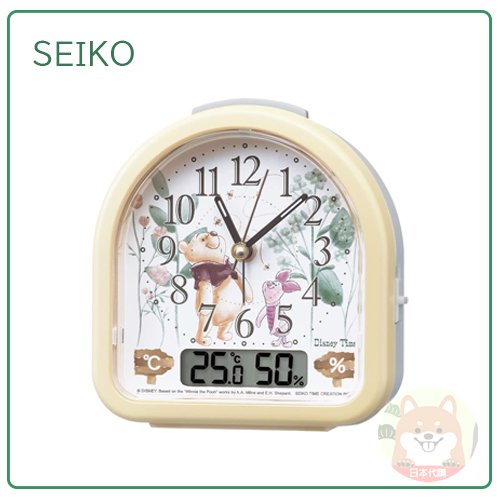 【現貨 最新款】日本 SEIKO DISNEY 水彩風 小熊維尼 維尼熊 時鐘 鬧鐘 貪睡 溫度 濕度 FD484 Y