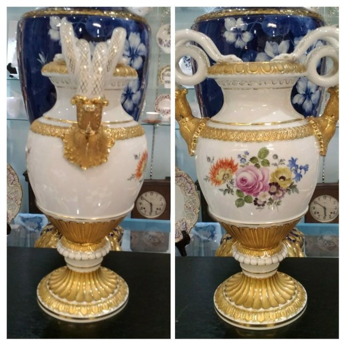 MEISSEN   蛇頸花瓶