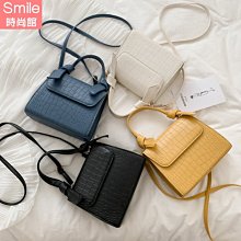 【P228】SMILE-洋氣百搭．鱷魚紋手提單肩斜挎包