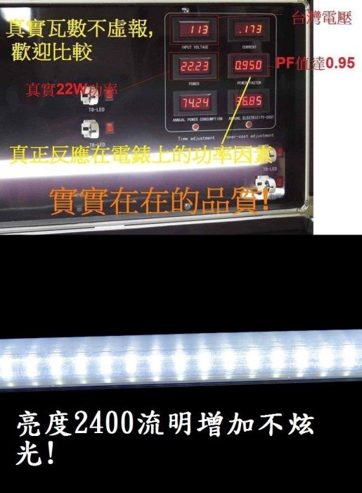 (德克照明)台製2年保光衰億光燈珠10支免運"條紋燈罩"T8 4尺26W亮度2400流明22功耗LED燈管,燈泡崁燈4呎