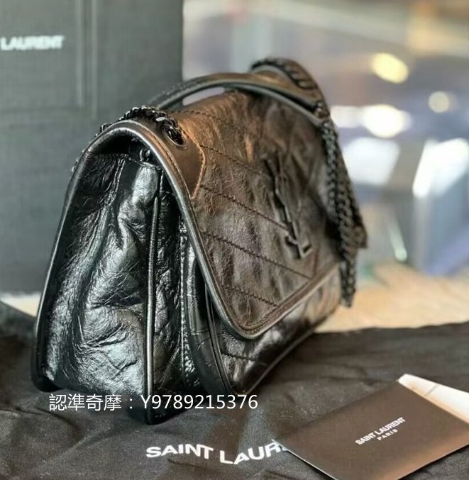 二手正品 Saint Laurent 聖羅蘭 YSL聖羅蘭 NIKI郵差包 經典款流浪包 小號22