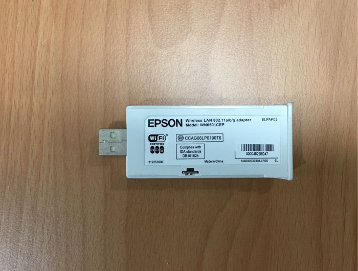 EPSON投影機無線網路，ELPAP03電腦、手機無線網路模組，投影機無線傳輸器。