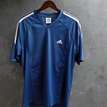 CA 愛迪達 adidas 藍色 休閒運動短t XL號 一元起標無底價Q944