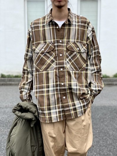 DAIWA PIER39 TECH ELBOW PATCH WORK SHIRTS FLANNEL PLAIDS拼接