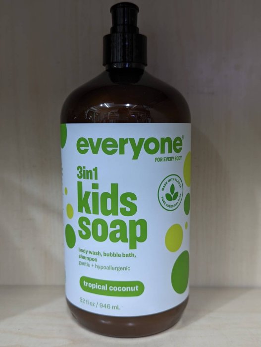 EO everyone 液態皂 椰子 32oz/946ml Tropical Twist Kids 3in1 Soap