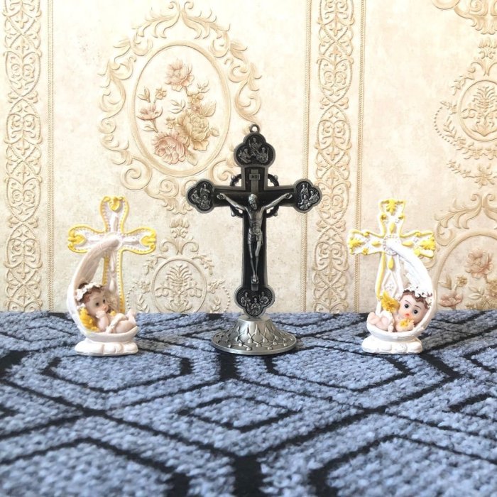 精美十二宗徒十字架小天使擺件套裝家用祈禱室擺件