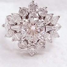 GIA 1.29 克拉 無敵豪華 鑽石戒指