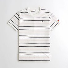 【HOLLISTER Co.】【HCO】HC男款短袖T恤左小鷗黑粉細條白 F07190513-09