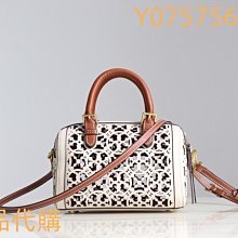 （精品代購）Tory burch 镂空酒桶包T Monogram系列 圓桶包