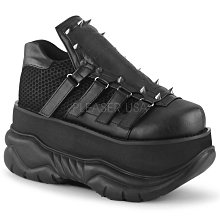 Shoes InStyle《三吋》美國品牌 DEMONIA 原廠正品電音搖滾龐克歌德金蔥雷射鉚釘厚底鞋 有大尺碼『黑色』