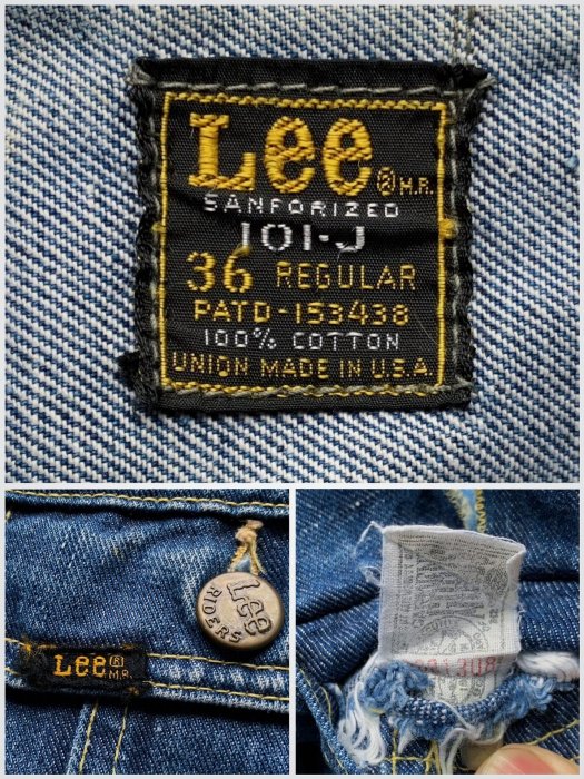 Vintage 70s Lee 101j 元年美產牛仔夾克