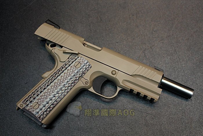 【翔準軍品AOG】SRC 柯爾特M45A1 CO2(淺沙) M1911終極改型 美國海軍陸戰隊配槍 R-GB-0732