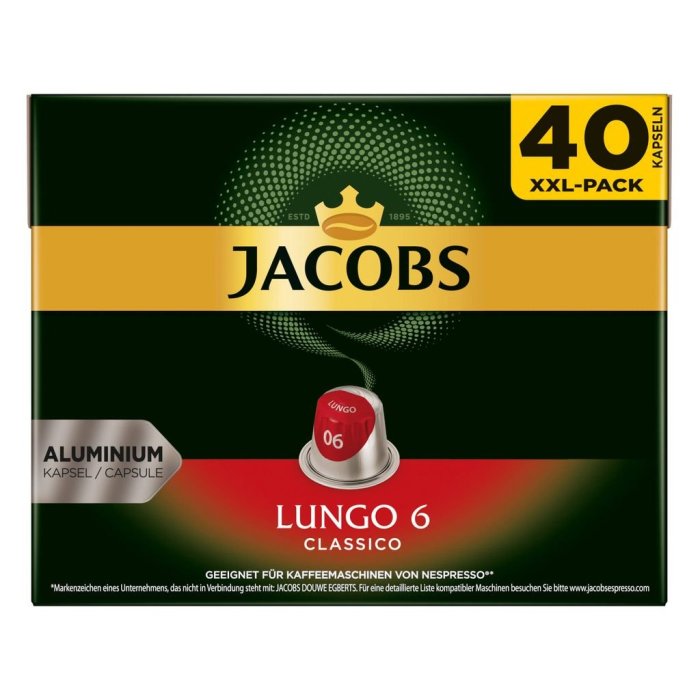 德國【JACOBS】Nespresso Lungo / Espresso 雀巢咖啡膠囊 共3種口味可任選一款200入