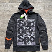 Superdry 極度乾燥 連帽 帽T 黑色 迷彩 浮印花 logo