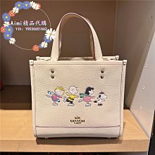 Aimi精品代購 Coach CE850 蔻馳新款Snoopy女士托特包 附購證 商品吊牌標籤