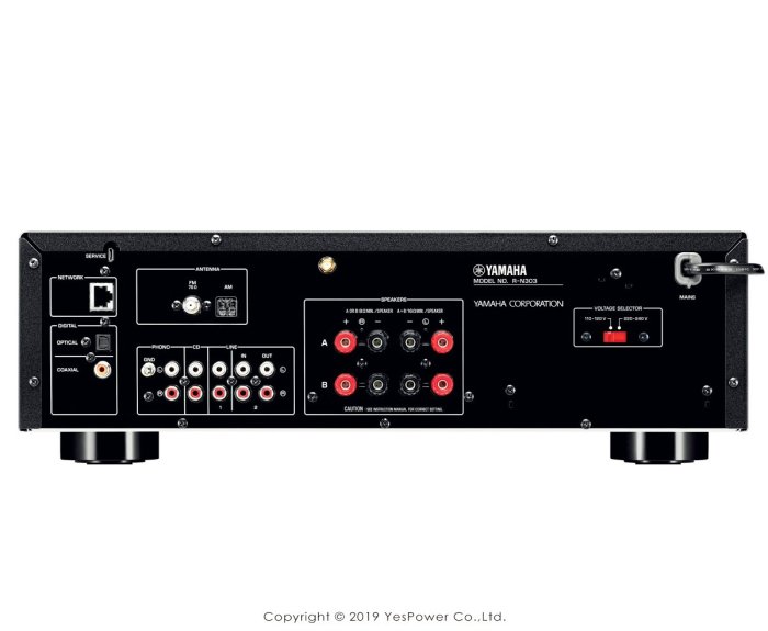 R-N303 YAMAHA 綜合擴大機 WIFI/藍芽音樂串流 先進迴路設計/支援高解析音訊格、藍牙、Wi-Fi串流