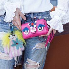 Fendi 8M0354 micro Baguette bag 迷你 Baguette 花花肩背包 桃紅