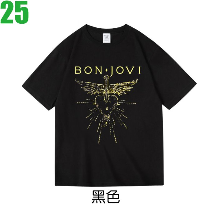 BON JOVI【邦喬飛】短袖搖滾樂團T恤(共7種顏色可供選購) 新款上市購買多件多優惠!【賣場六】