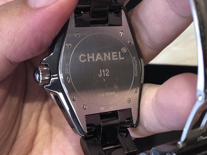 ※芯閣名牌精品店※ CHANEL J12 38mm 黑色陶瓷 自動上鍊 機械腕錶 手錶 二手正品 88成新