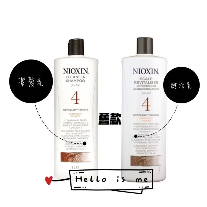 NIOXIN 儷康絲/耐奧森 頭皮調理 #4號 賦活甦活乳/頭皮修護霜 1000ml🗣押頭另購