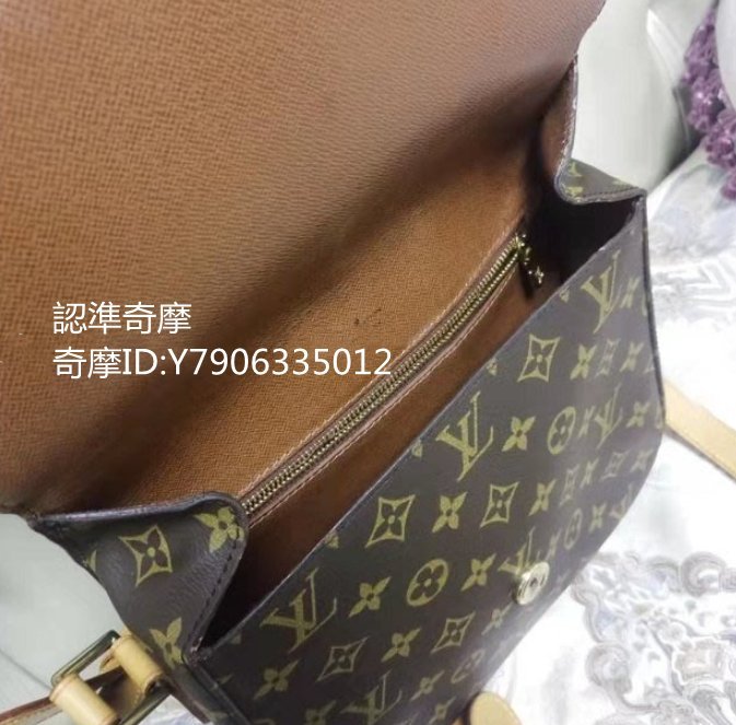 二手正品 LV 老花中大號馬鞍包 單肩斜挎包 單肩斜背包 Lv 包包 M51242