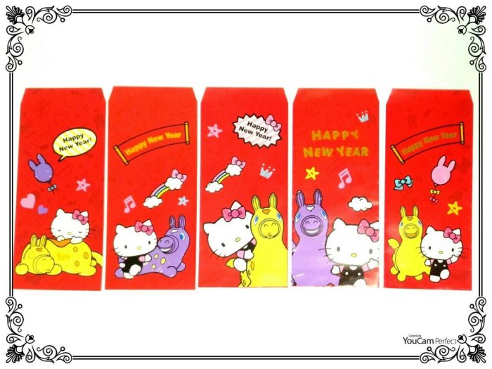 [星誠企業]全新授權Hello Kitty × RODY紅包袋《整套6包90元》(新年吊飾/ 凱蒂貓和跳跳馬紅包袋)