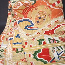 [西陣錦織]˙日本(和服kimono丸帶)˙正絹˙錦織˙古布˙(273-1)