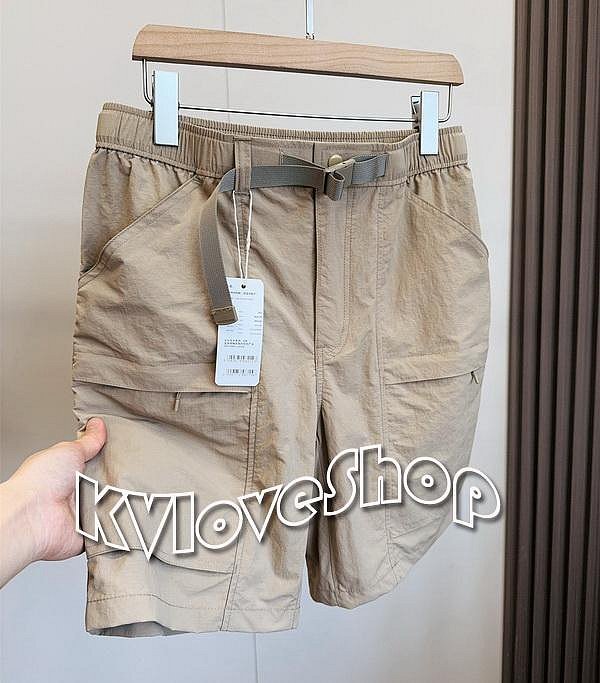 KVLOVE SHOP-T〥外貿單 日系時尚6色多口袋腰帶設計男女穿透氣中短褲 6色〥特價