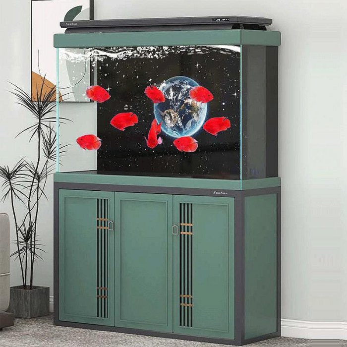 森森魚缸大型生態超白玻璃金魚缸客廳落地水族箱免換水底濾龍魚缸