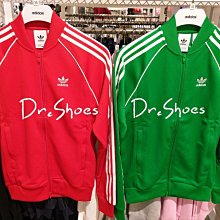 【Dr.Shoes 】Adidas Adicolor 男裝 休閒 運動 立領運動外套 綠CW1259 紅CW1257