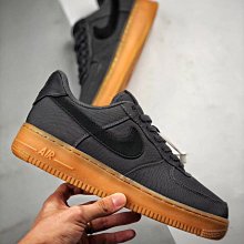 Nike Air Force 1 ´07 LV8 黑灰 淺棕 帆布 麻布 復古 低幫 滑板鞋 男鞋 AQ0117-002