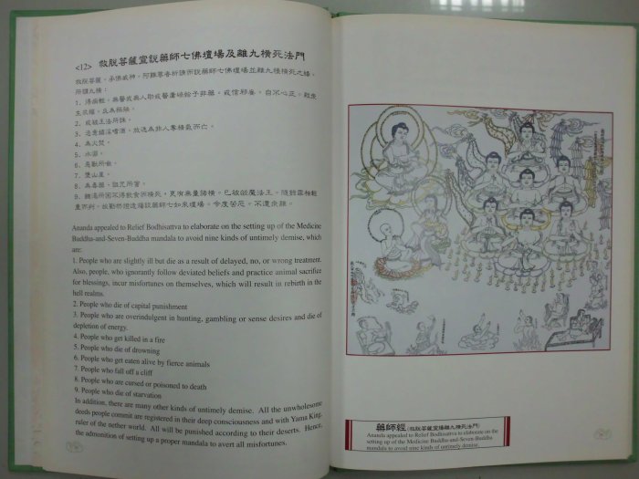 書皇8952：宗教 A16-5bc☆2005年出版『藥師經 悲華經 變相圖 (附光碟)』《釋常覺》~精裝~